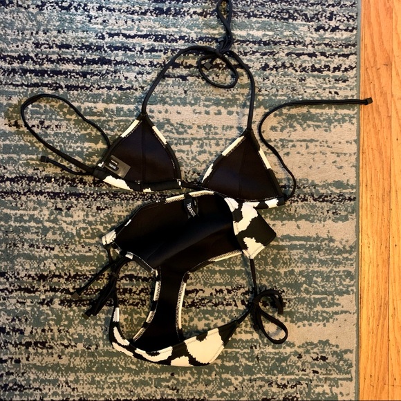 Medium Top Large Bottom White Leopard Triangl Suit - Picture 4 of 5